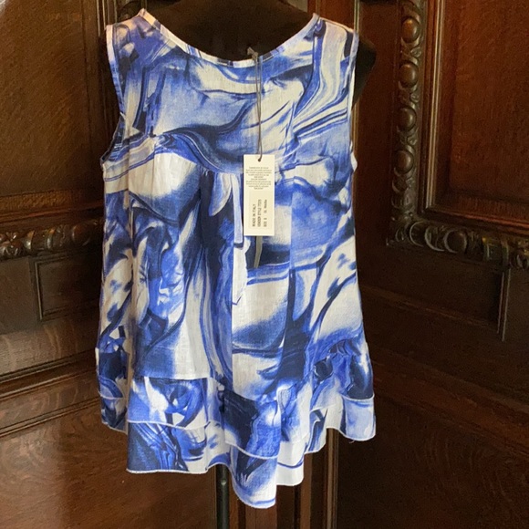 NWT 100% Linen Piazza Del Tempio Top - Picture 4 of 9